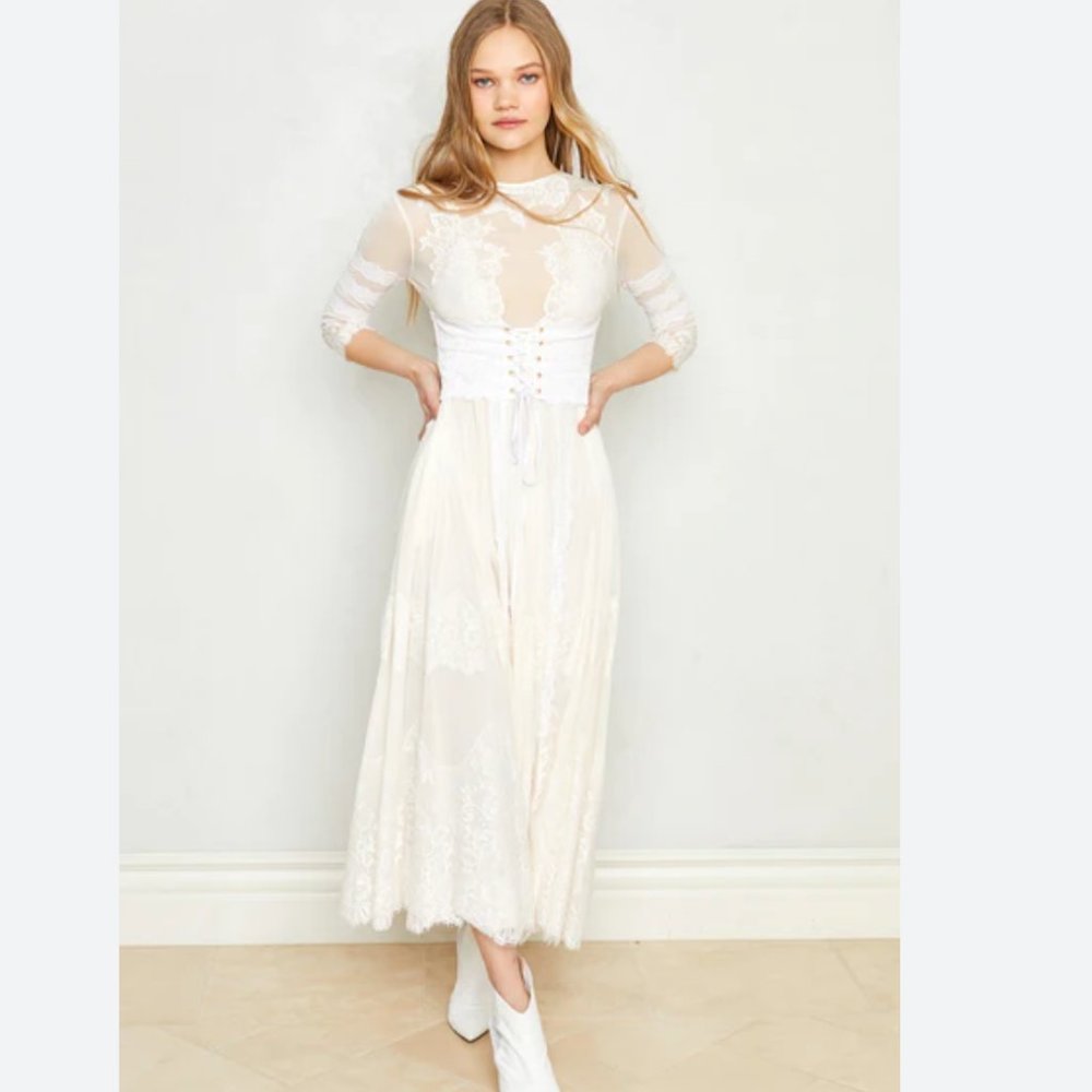 We Are Hah, Hidden Gem Dress, NWT - Ivory Walking On Eggshells -  Size S